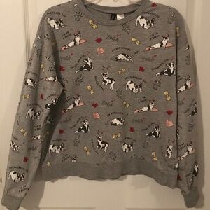 Dog yoga print long sleeve